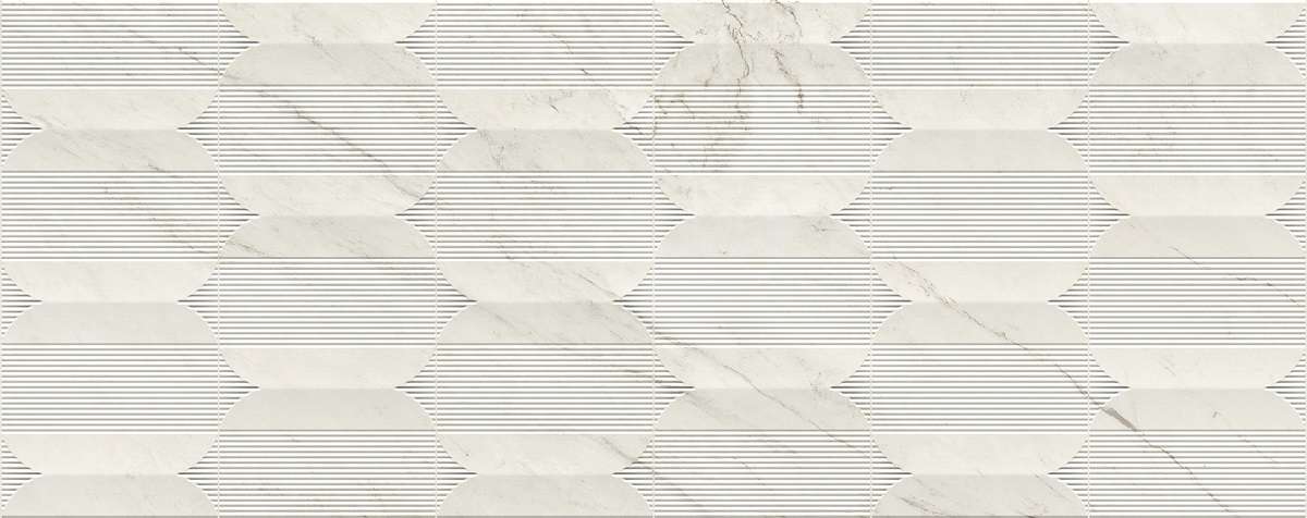 Декоративные элементы Porcelanosa Glem White Deco 100354919, цвет серый, поверхность матовая рельефная, прямоугольник, 600x1500