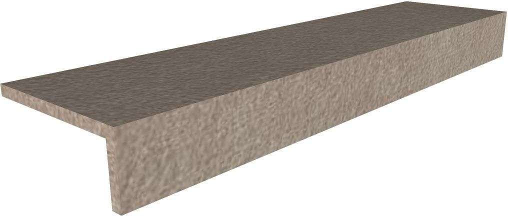 Спецэлементы Floor Gres Industrial Taupe Elemento L Bocciardato 739139, цвет бежевый, поверхность структурированная, прямоугольник, 150x600