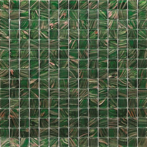 Мозаика Alma Mosaic Stella STE328, цвет зелёный, поверхность глянцевая, квадрат, 327x327