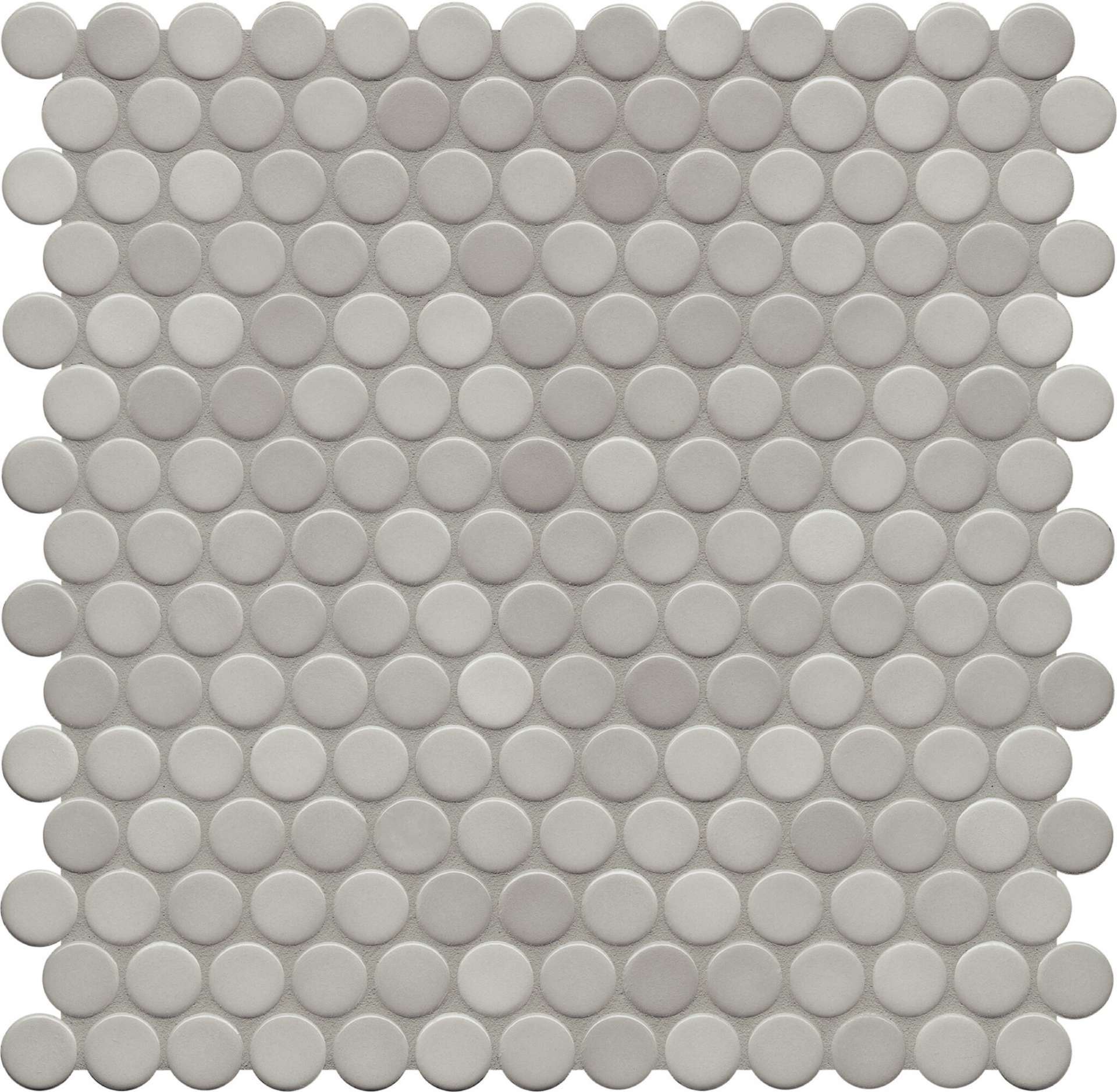 Мозаика Jasba Loop Diamantgr Hell 40024H-44, цвет серый, поверхность глянцевая, круг и овал, 312x316