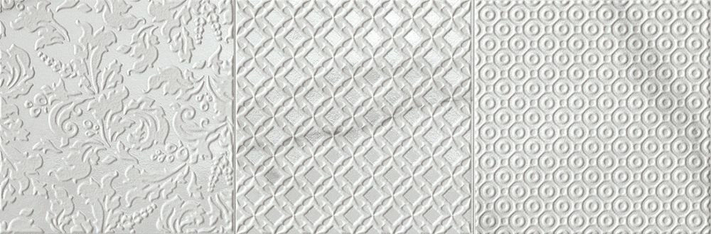 Декоративные элементы Fap Roma Tracce Statuario Inserto Mix 3, цвет серый, поверхность матовая, прямоугольник, 200x600