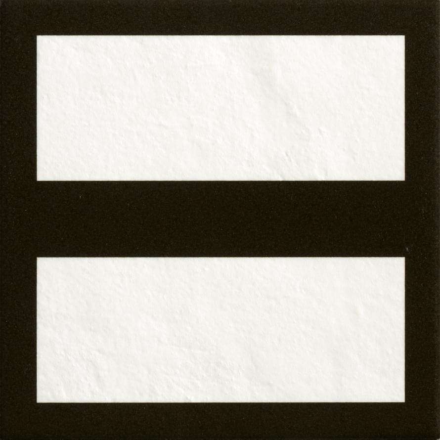 Декоративные элементы Mutina Margherita Double White Ndm21, цвет белый чёрный, поверхность матовая, квадрат, 205x205