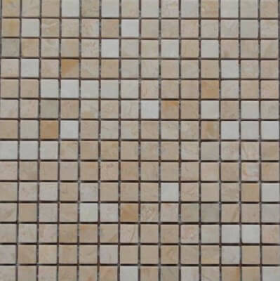 Мозаика Art & Natura Marble Mosaic Botticino Classico, цвет бежевый, поверхность глянцевая, квадрат, 305x305