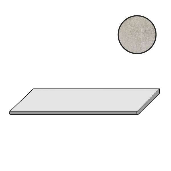Ступени Piemme Concrete Gradone Warm Grey Grip/R 20mm 03207, цвет серый, поверхность противоскользящая, прямоугольник, 300x600