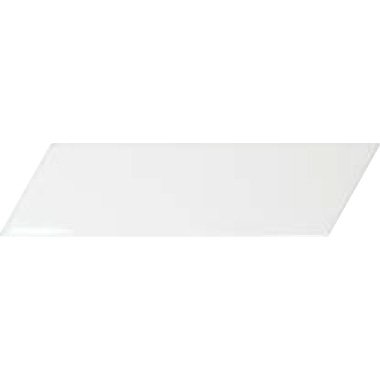 Керамическая плитка Equipe Chevron Wall White Left 23344, цвет белый, поверхность глянцевая, шеврон, 52x186
