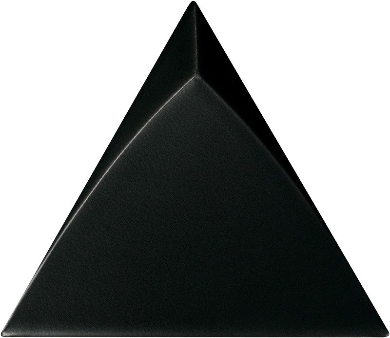 Керамическая плитка Equipe Magical 3 Tirol Black Matt 24443, цвет чёрный, поверхность матовая 3d (объёмная), треугольник, 108x124