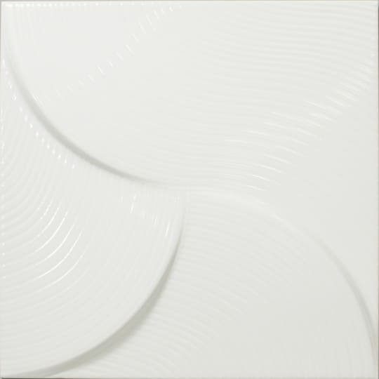 Керамическая плитка Dune Shapes 2 Aria Luce 187432, цвет белый, поверхность сатинированная рельефная, квадрат, 250x250