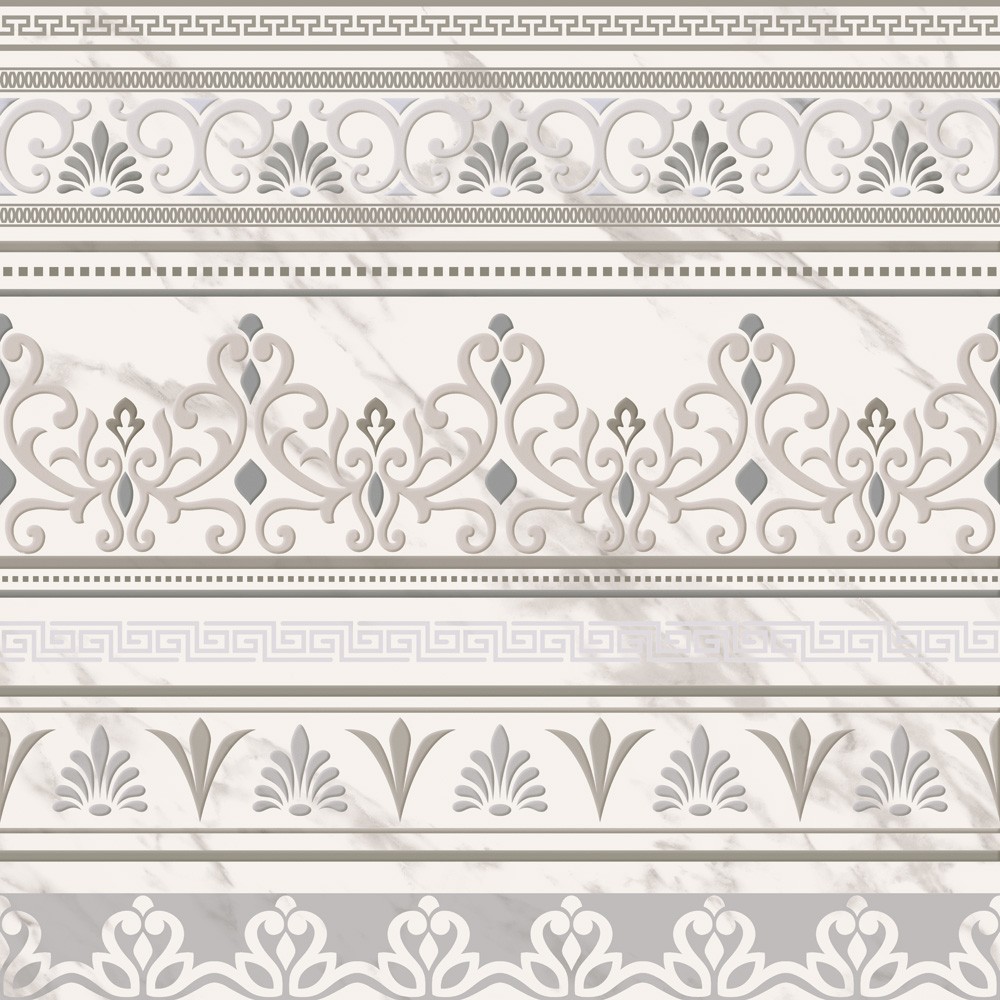 Декоративные элементы Goetan Luxury Border, цвет бежевый, поверхность глянцевая, квадрат, 450x450