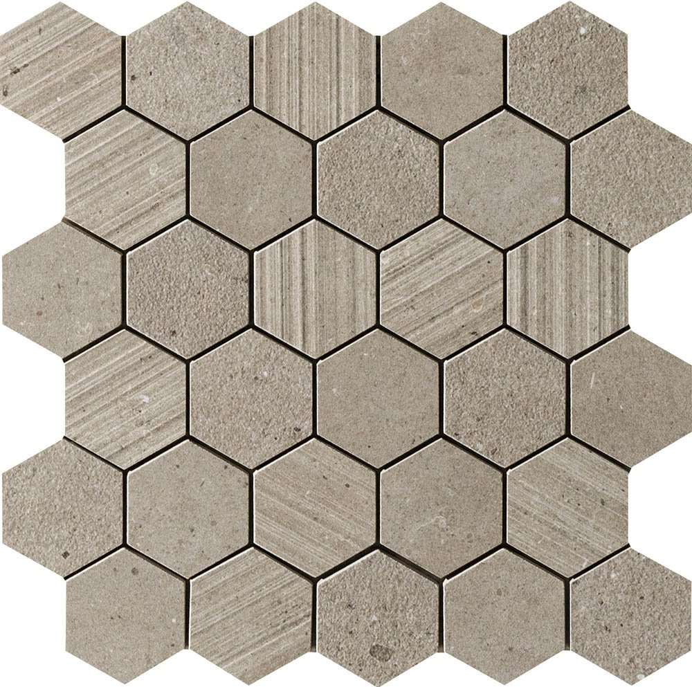Мозаика Impronta Silver Grain Taupe Mos.Esagonetta Mix SI04MESM, цвет коричневый, поверхность натуральная, шестиугольник, 300x310