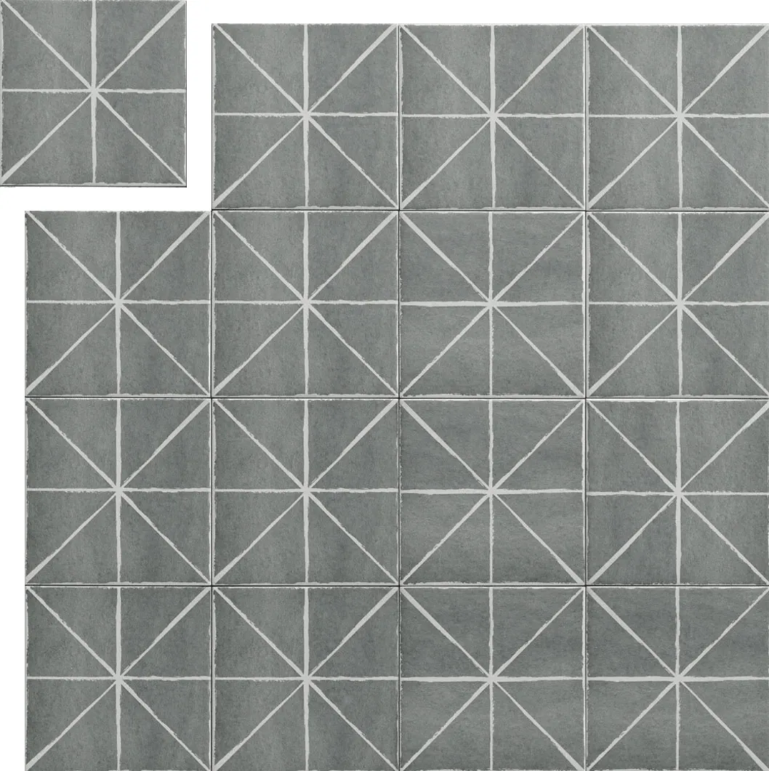 Керамогранит Mainzu Soft Kappa, цвет серый тёмный, поверхность матовая, квадрат, 150x150