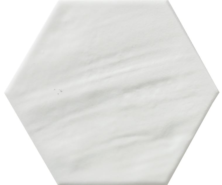 Керамогранит Ecoceramic Chiara Blanco Hex, цвет белый, поверхность матовая, шестиугольник, 200x240
