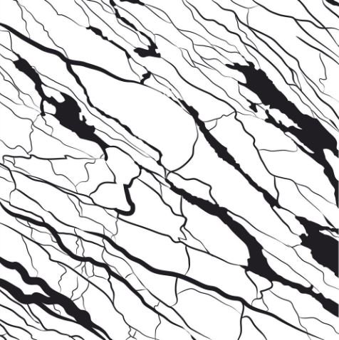 Керамогранит Ornamenta Artwork Marble Key AR6060MK, цвет чёрно-белый, поверхность матовая, квадрат, 600x600