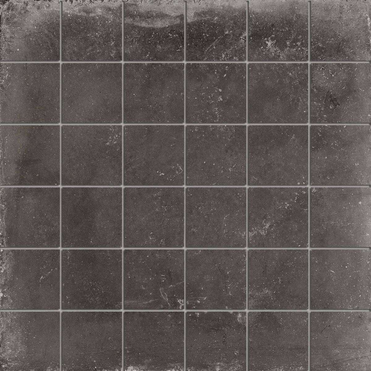 Мозаика Flaviker Backstage Mos. Graphite Ret. BKMO231, цвет чёрный, поверхность матовая, квадрат, 300x300