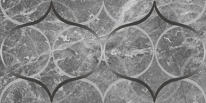 Декоративные элементы Laparet Crystal Resonanse Декор серый, цвет серый, поверхность глянцевая, прямоугольник, 300x600