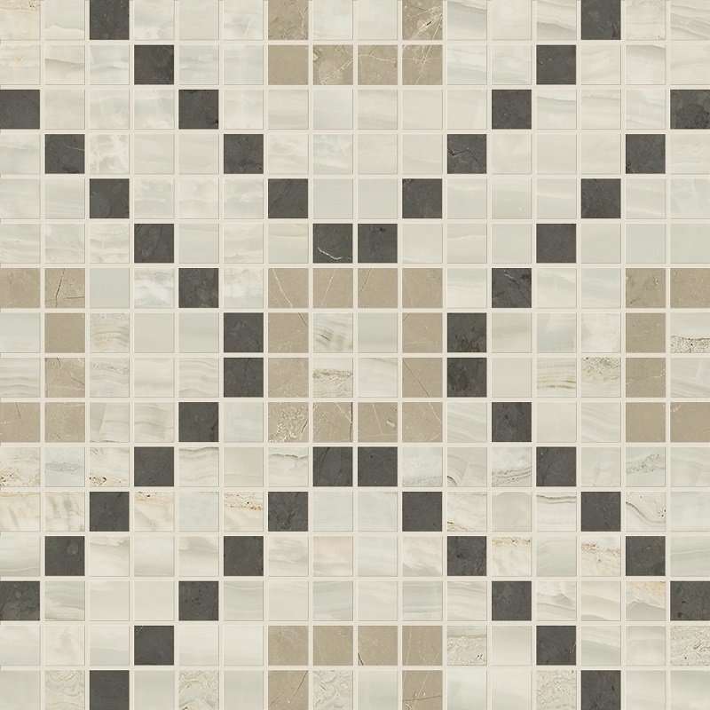 Мозаика Piemme Elegance P.Spagna Mosaico Mix 01502, цвет коричневый бежевый, поверхность полированная, квадрат, 300x300