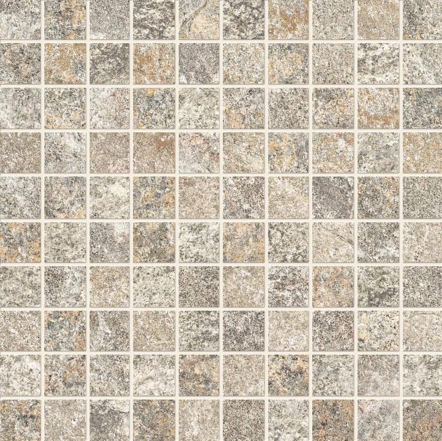 Мозаика Ergon Oros Stone Mosaico Greige EL1K, цвет серый коричневый, поверхность матовая, квадрат, 300x300