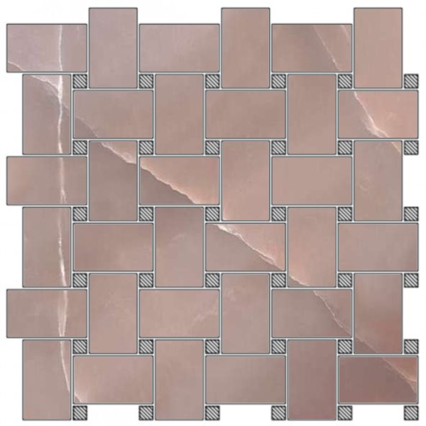 Мозаика FMG Onice Malaga Shape Lucidato LU30773, цвет сиреневый, поверхность полированная, квадрат, 300x300