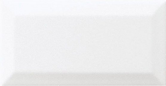 Керамическая плитка Adex ADNE2019 Biselado PB Blanco Z, цвет белый, поверхность глянцевая, кабанчик, 75x150