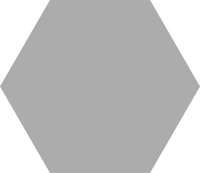 Керамогранит Codicer Basic Hex 25 Silver, цвет серый, поверхность матовая, прямоугольник, 250x220
