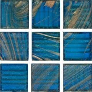 Мозаика Irida Fantasy И10.62(5), цвет синий, поверхность глянцевая, квадрат, 318x318