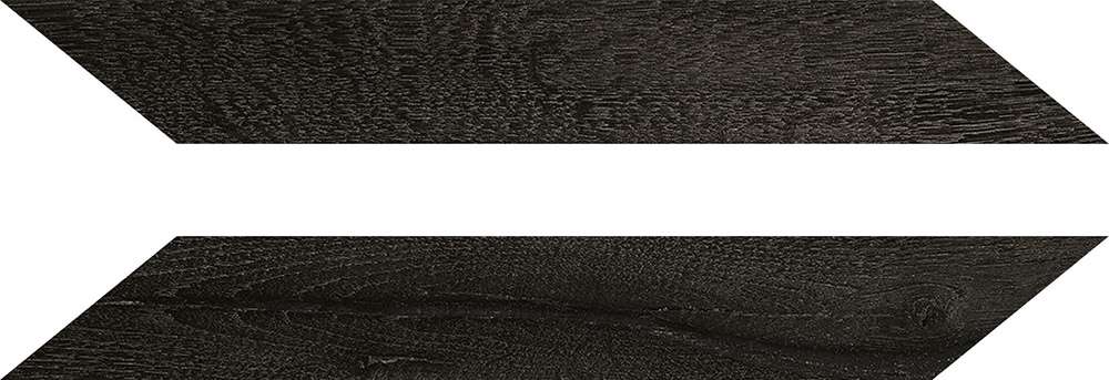 Керамогранит Kronos Les Bois Cobolo Chevron LB060, цвет чёрный, поверхность матовая, шеврон, 90x585