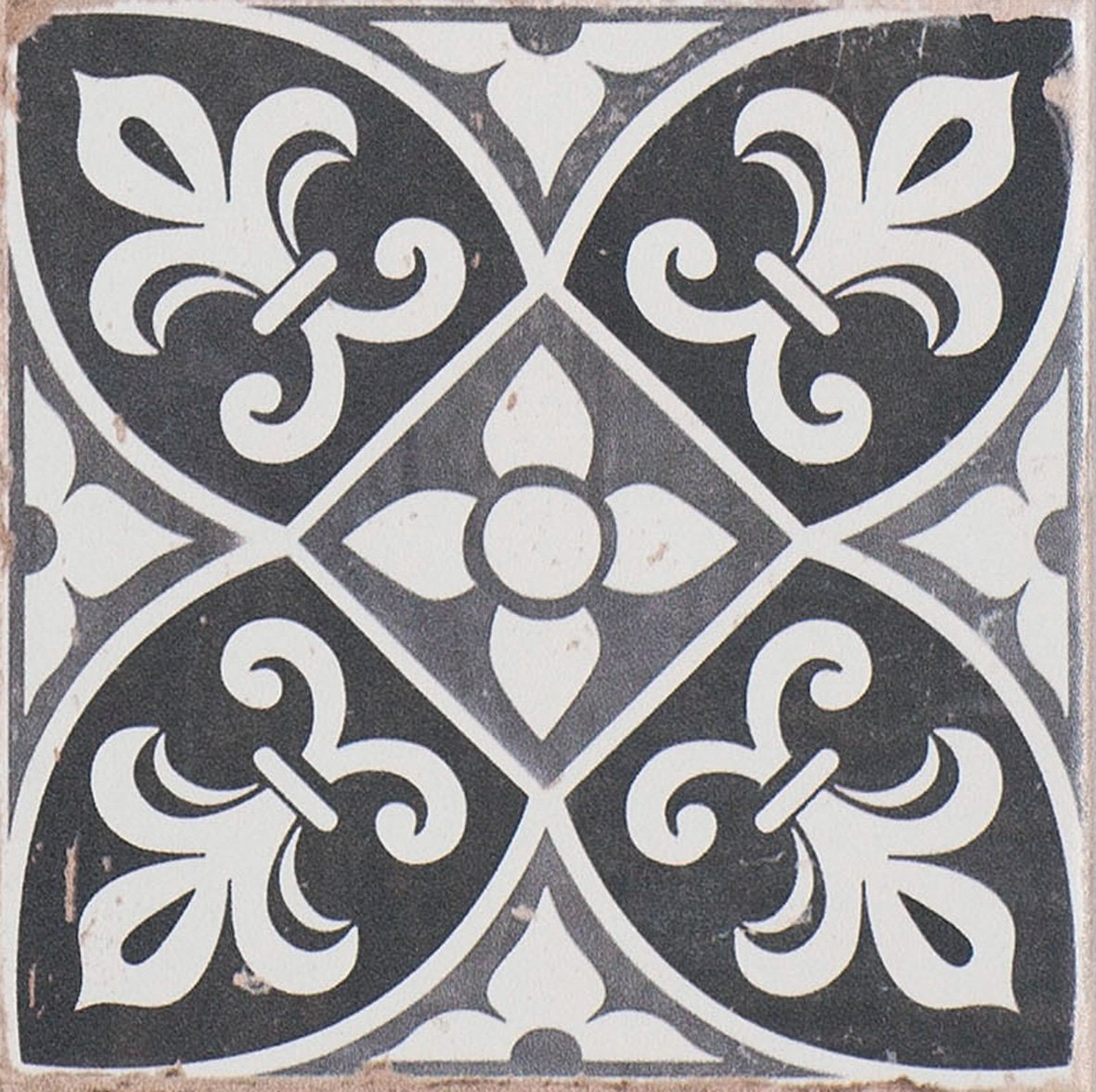 Вставки Peronda T.FS Faenza-N 13719, цвет чёрно-белый, поверхность матовая, квадрат, 110x110
