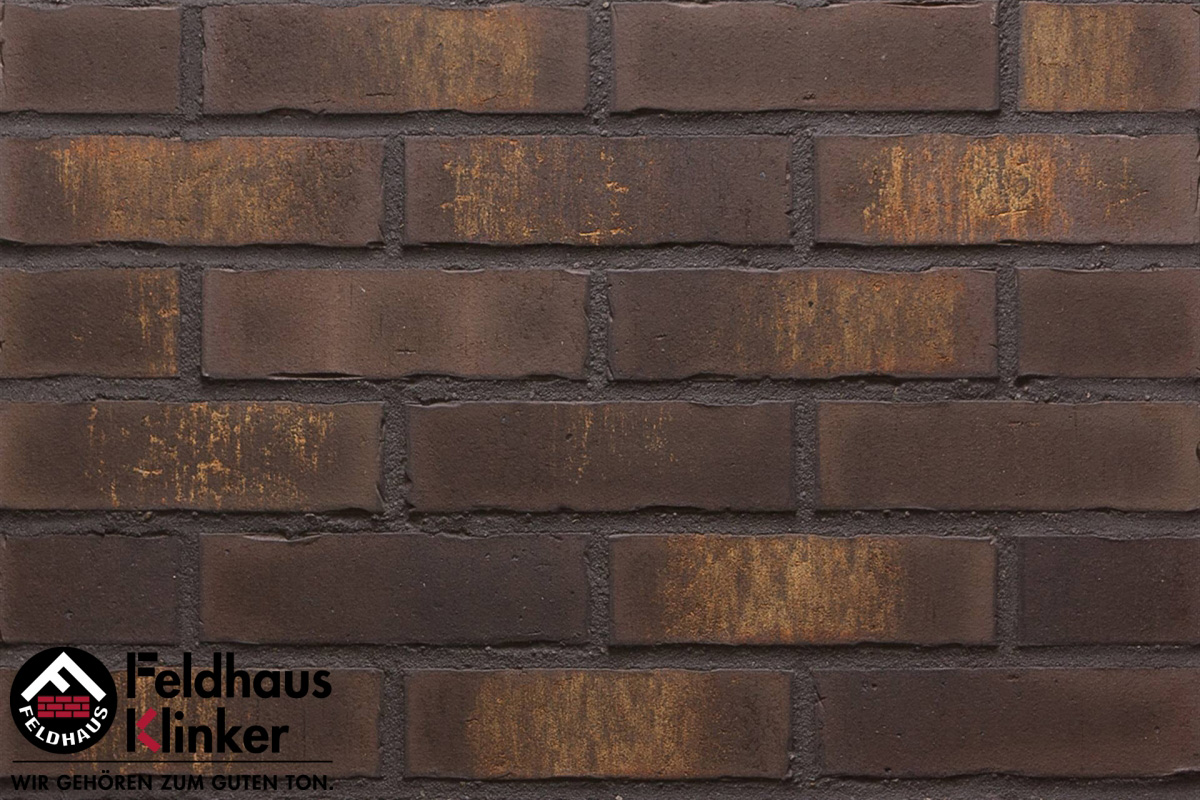 Клинкер Feldhaus Klinker Vascu Geo Legoro R747NF14, цвет коричневый, поверхность матовая, под кирпич, 71x240