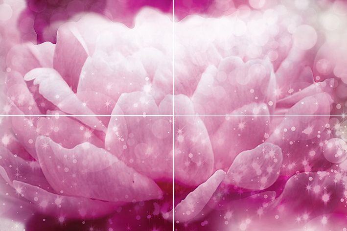 Панно Муза-Керамика Fairy tale P4D251, цвет розовый, поверхность глянцевая, прямоугольник, 400x600