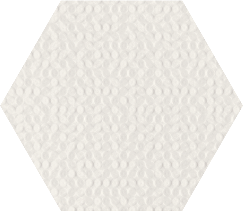 Керамическая плитка Paradyz Noisy Whisper White Struktura Sciana, цвет белый, поверхность матовая рельефная, шестиугольник, 171x198