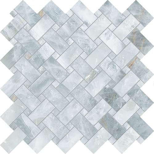 Мозаика Emilceramica (Acif) Tele Di Marmo Precious Intrecci Crystal Azure Lappato ELVN, цвет серый, поверхность лаппатированная, квадрат, 300x300