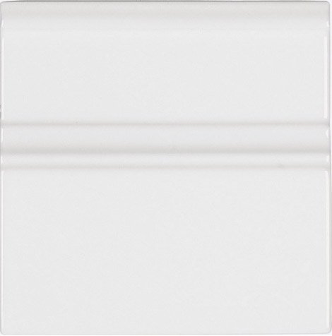 Бордюры Adex ADNE5319 Rodapie Clasico Blanco Z, цвет белый, поверхность глянцевая, квадрат, 150x150