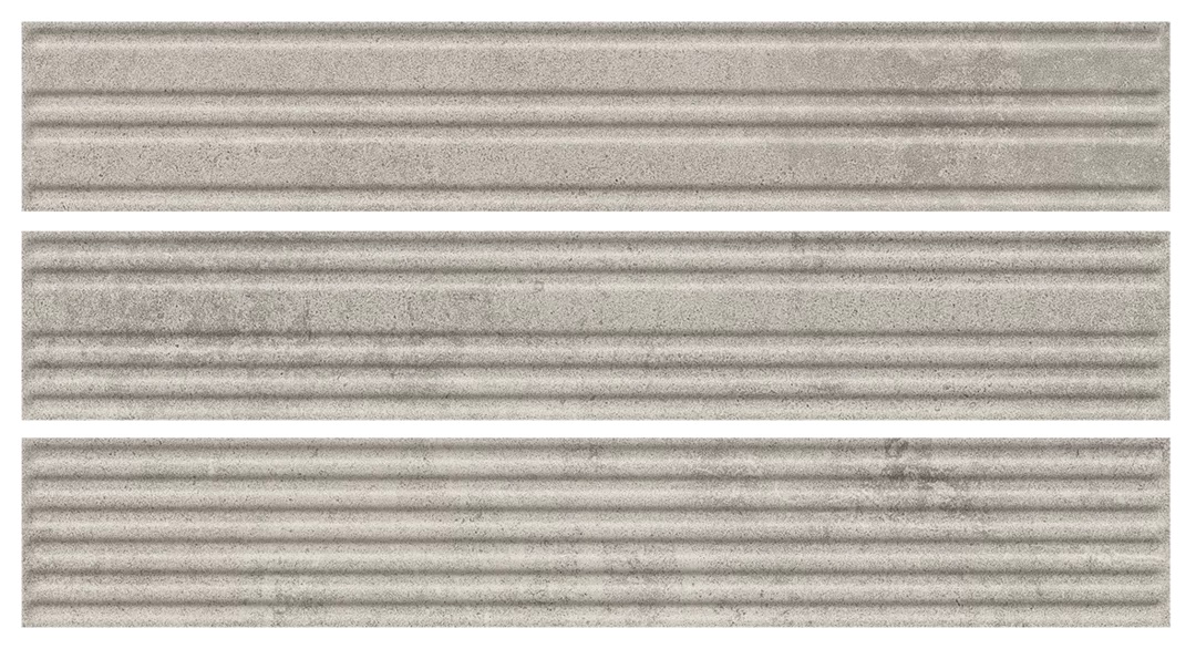 Клинкер Paradyz Carrizo Grey Elewacja Struktura Stripes Mix Mat, цвет серый, поверхность матовая рельефная, прямоугольник, 66x400