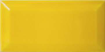 Керамическая плитка Cevica Metro Amarilllo Mostaza, цвет жёлтый, поверхность глянцевая, кабанчик, 75x150