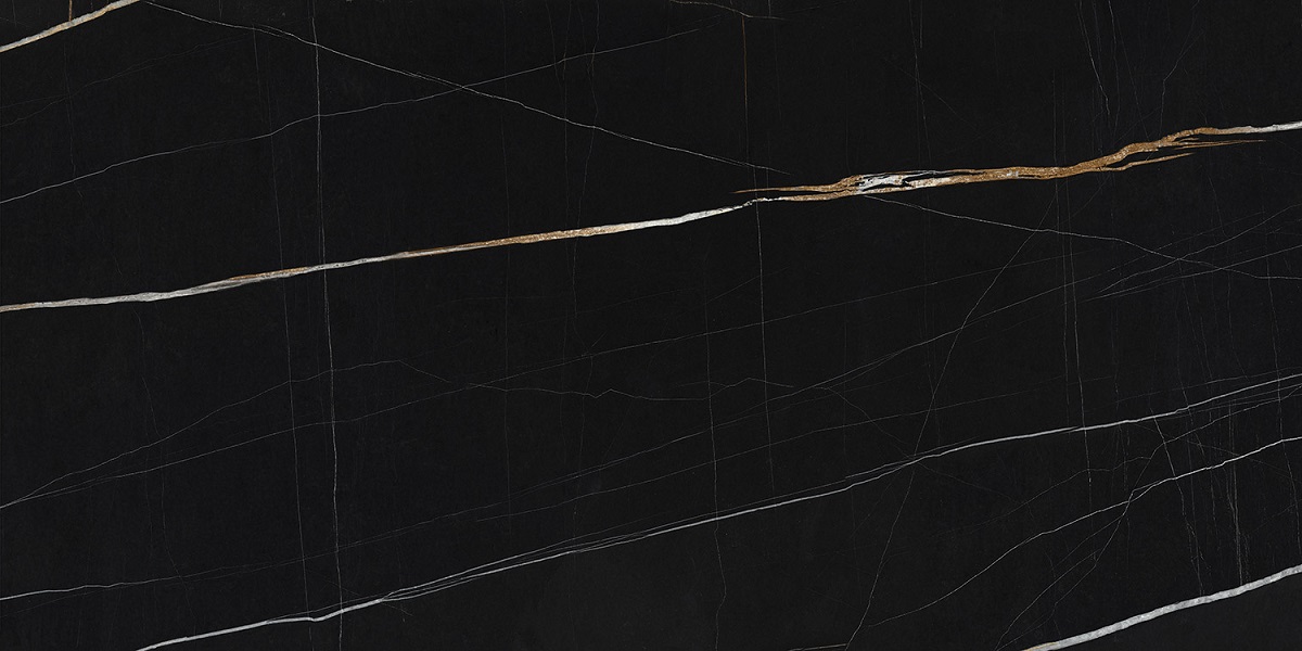 Керамогранит Eurotile Sahara Noir 509, цвет чёрный, поверхность полированная, прямоугольник, 800x1600