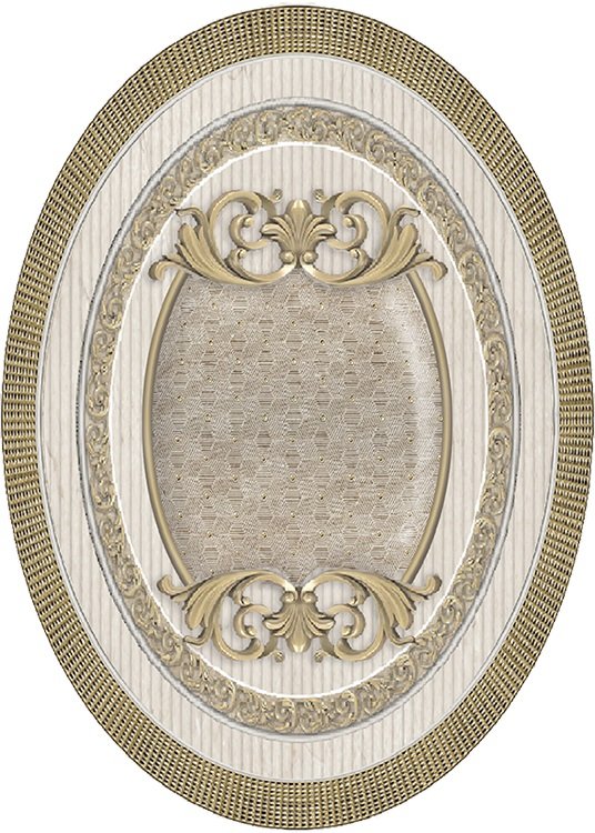 Вставки El Molino Venecia Oro-Beige Medallon, цвет бежевый, поверхность матовая, прямоугольник, 140x100