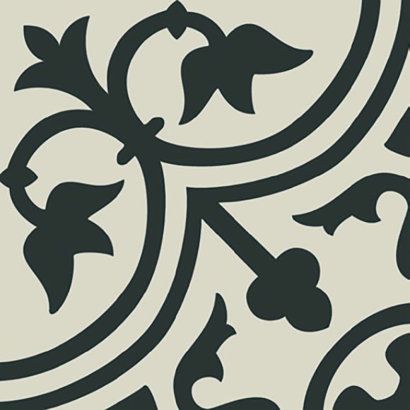 Декоративные элементы Ribesalbes Pasion Negro, цвет чёрно-белый, поверхность матовая, квадрат, 200x200