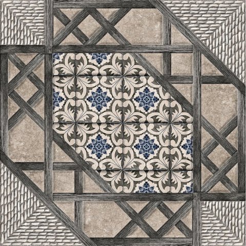 Керамическая плитка El Molino Olivia Jet Gris, цвет серый, поверхность матовая, квадрат, 450x450