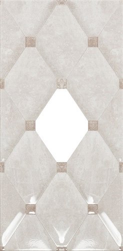 Декоративные элементы Navarti Ventana Blade Perla + Inserto, цвет серый, поверхность глянцевая, прямоугольник, 250x500