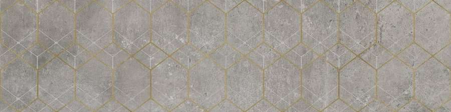 Декоративные элементы Cerrad Softcement Decor Silver Geo Rect., цвет серый золотой, поверхность матовая, прямоугольник, 297x1197