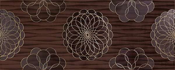 Декоративные элементы Mapisa Decor Royal Suite Sunflower Chocolate, цвет коричневый, поверхность глянцевая, прямоугольник, 202x504