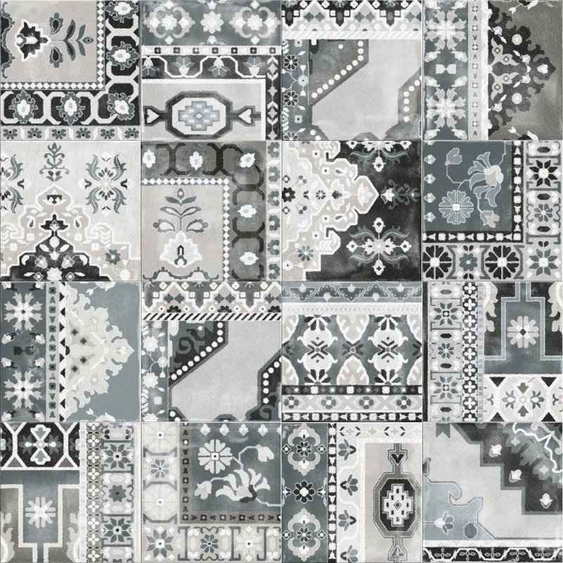 Керамогранит ABK Play Carpet Mix Grey PF60003366, цвет серый, поверхность матовая, квадрат, 200x200