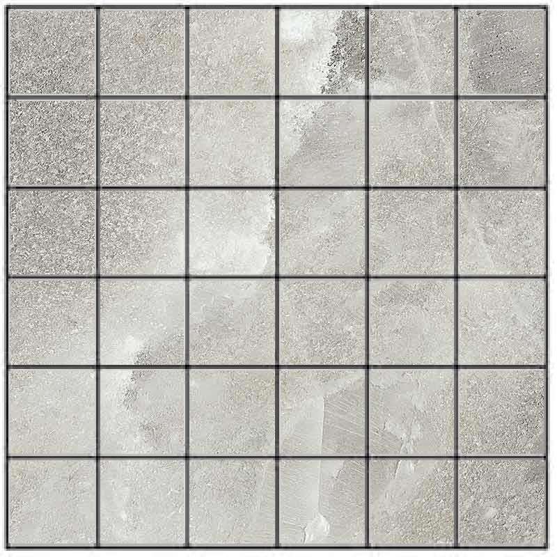 Мозаика Cerim Rock Salt Mosaico Danish Smoke Luc 766776, цвет серый, поверхность полированная, квадрат, 300x300