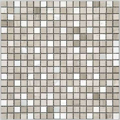 Мозаика Natural Mosaic I-Тilе (1,5X1,5) 4MT-10-15T, цвет серый, поверхность матовая, квадрат, 298x298