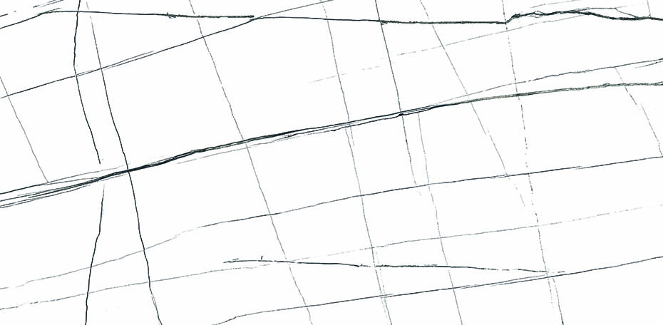 Керамогранит Decovita Stripe White Full Lappato, цвет чёрно-белый, поверхность лаппатированная, прямоугольник, 800x1600
