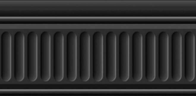 Бордюры Kerama Marazzi Бордюр Бланше черный структурированный 19049\3F, цвет чёрный, поверхность глянцевая, прямоугольник, 99x200