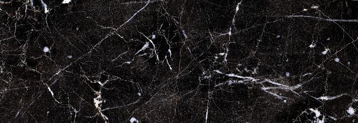 Керамическая плитка Superceramica Carrara Negro Br 9108-02, цвет чёрный, поверхность глянцевая, прямоугольник, 200x600