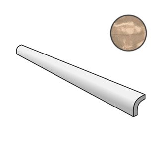 Бордюры Equipe Country Pencil Bullnose Tobacco 23318, цвет коричневый, поверхность глянцевая, прямоугольник, 30x200