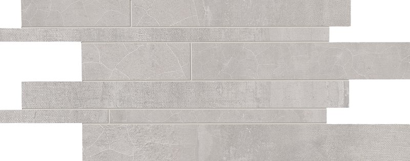 Мозаика Provenza Gesso Listelli Sfalsati Pearl Grey E3ER, цвет серый, поверхность матовая, под кирпич, 300x600