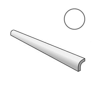 Бордюры Equipe Manacor Pencil Bullnose White 26959, цвет белый, поверхность глянцевая, прямоугольник, 30x200