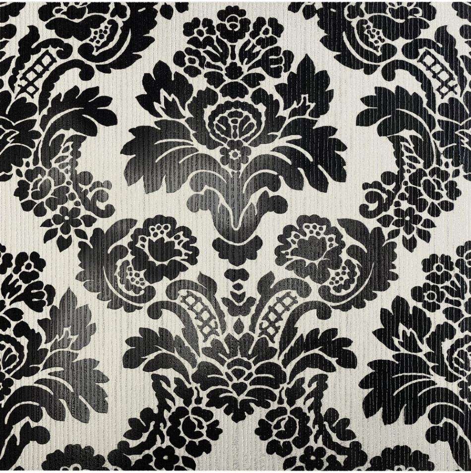 Керамическая плитка Horus Art Wallpaper Nero-Bianco BAN402, цвет чёрно-белый, поверхность глянцевая, квадрат, 300x300